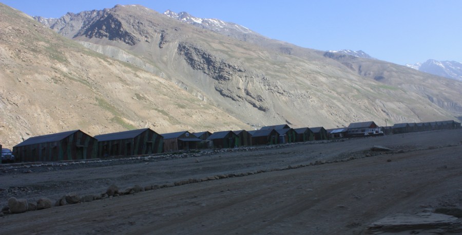 military barracks near the state border near Sarchu