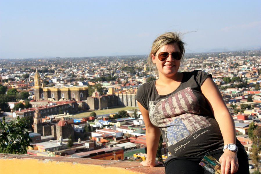 view of the city below