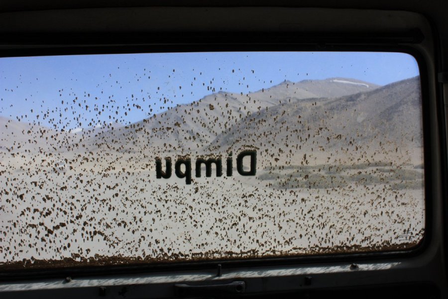 Back of our car while off-roading